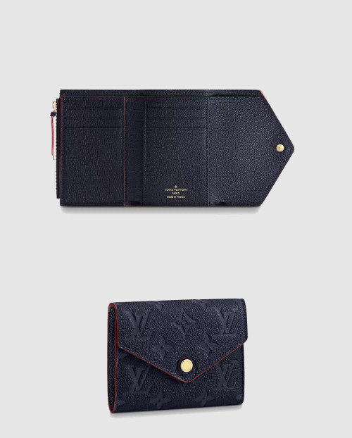 [LOUIS VUITTON-루이비통]가죽 엠보 패턴 동전 카드지갑 중지갑 M64577