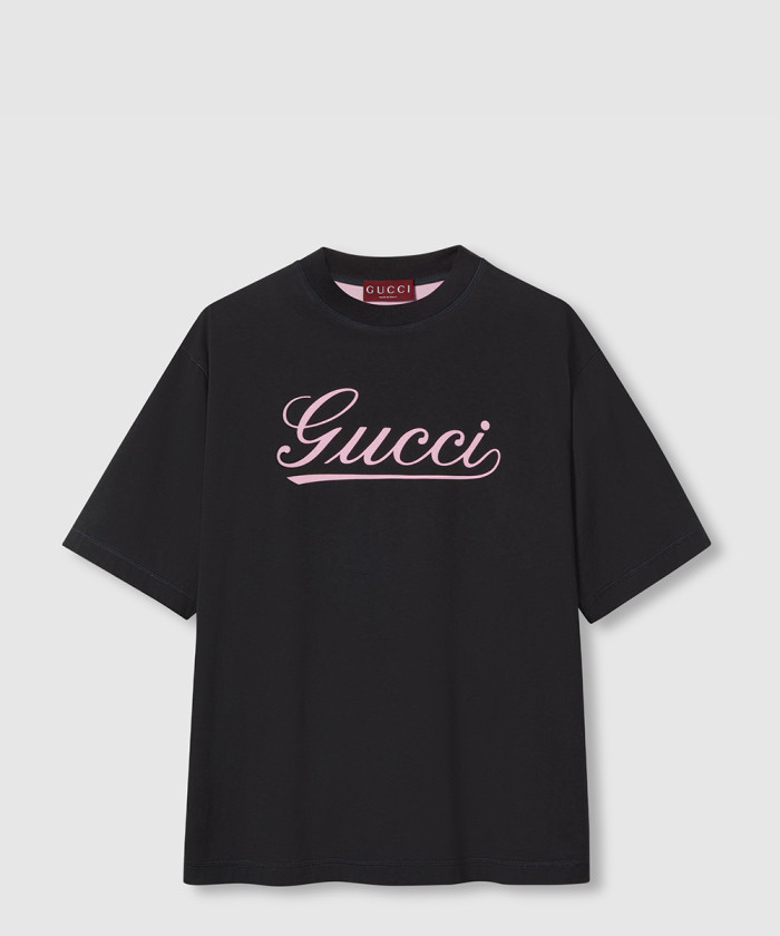 레플리카|이미테이션 gucci-구찌시그니처-gucci-로고-프린트-코튼-티셔츠-798769
