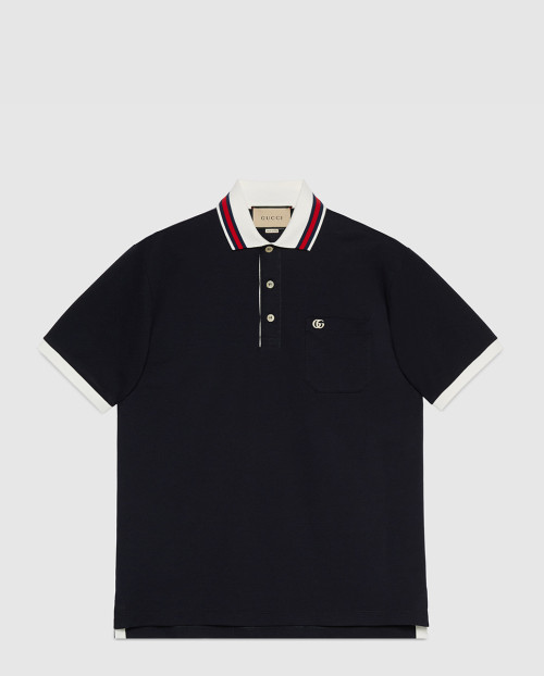 [GUCCI-구찌]더블 G 코튼 피케 폴로 752604