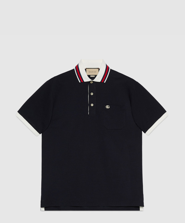 [GUCCI-구찌]더블 G 코튼 피케 폴로 752604