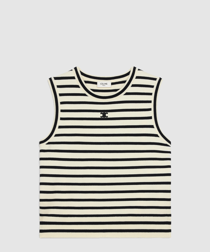 레플리카|이미테이션 celine-셀린느트리옹프-슬리브리스-마리니에르-스웨터-울-ry04w0