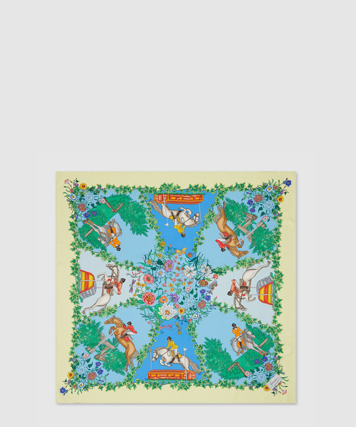 레플리카|이미테이션 gucci-구찌올오버-플로라-프린트-실크까레-810870