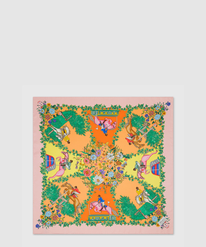 레플리카|이미테이션 gucci-구찌올오버-플로라-프린트-실크까레-810870-1