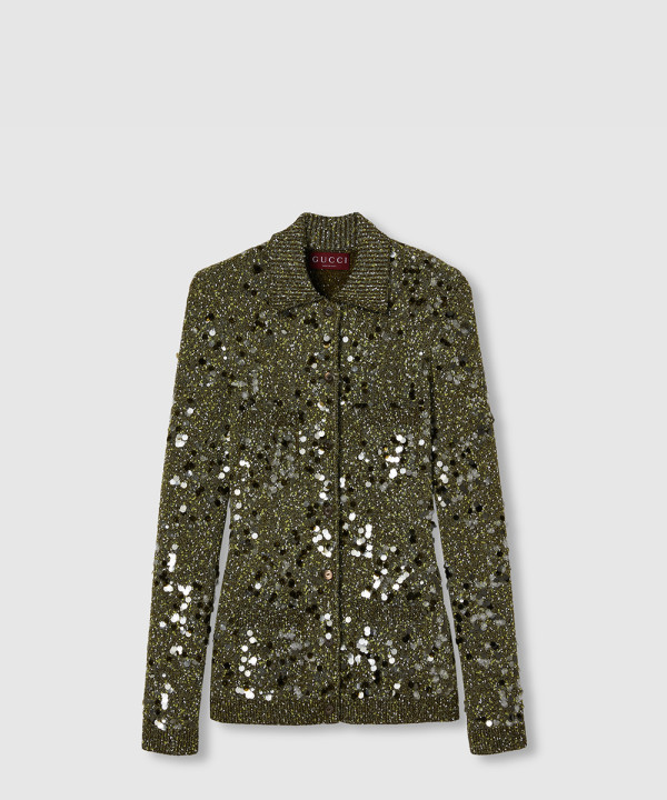 [GUCCI-구찌]트위드 블렌드 폴로 가디건 798149