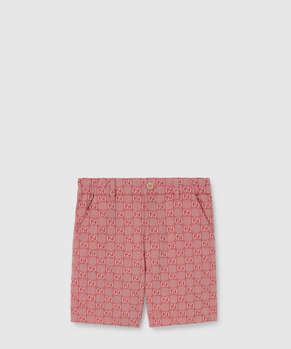 [GUCCI-구찌]어린이용 GG 코튼 능직 반바지 810885
