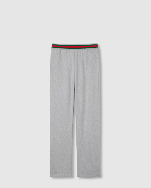 [GUCCI-구찌]웨빙이 있는 코튼 저지 조깅 팬츠 813653