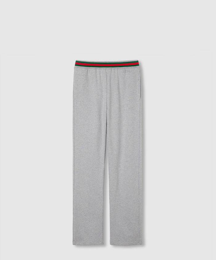 레플리카|이미테이션 gucci-구찌웨빙이-있는-코튼-저지-조깅-팬츠-813653