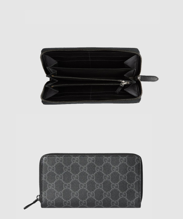 [GUCCI-구찌]GG 엠블럼 지퍼 아라운드 지갑 821207