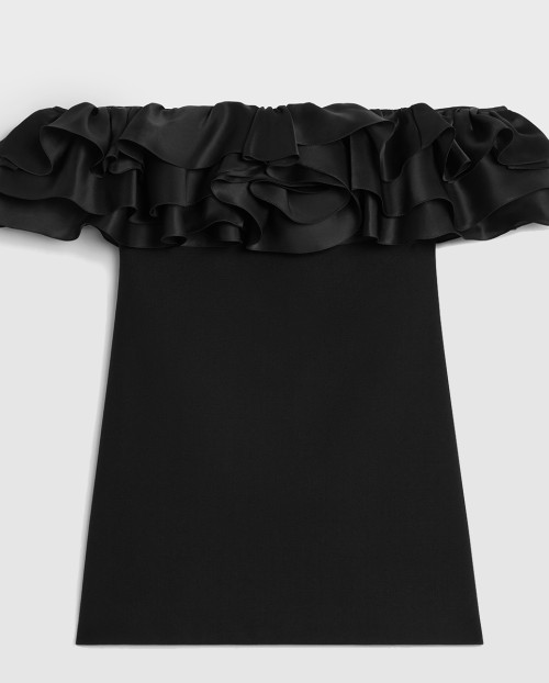 [CELINE-셀린느]울 사블레 러플 미니 드레스 2R26N8