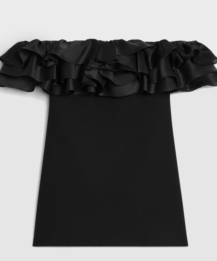 레플리카|이미테이션 celine-셀린느울-사블레-러플-미니-드레스-2r26n8