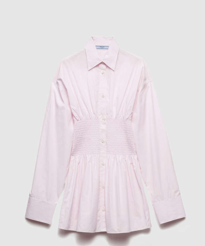 레플리카|이미테이션 prada-프라다스모킹-포플린-셔츠-p401ir