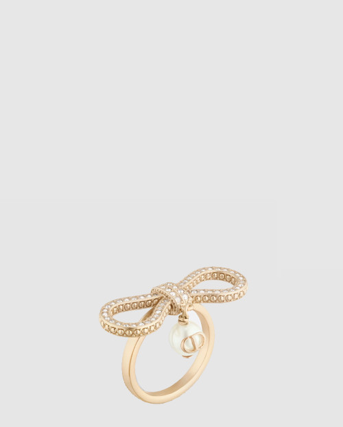 [DIOR-디올]리본 파베 세팅 크리스털 반지 R2320