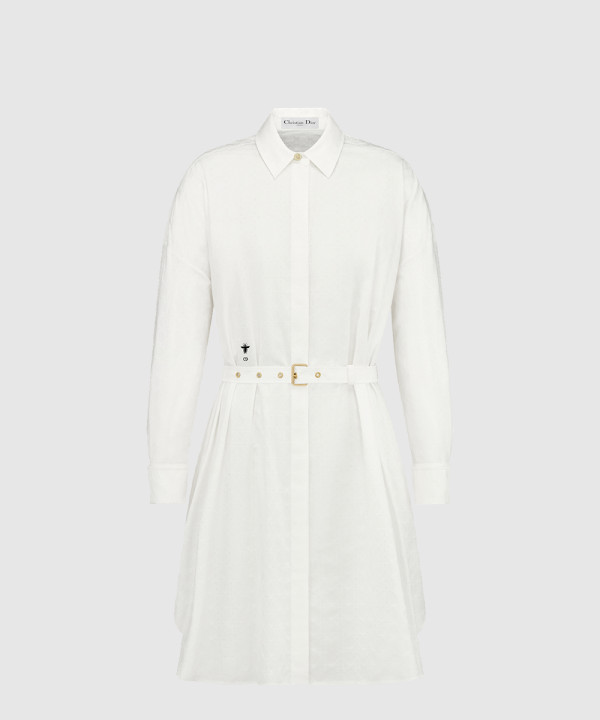 [DIOR-디올]벨트 매크로까나쥬 셔츠 드레스 511R4