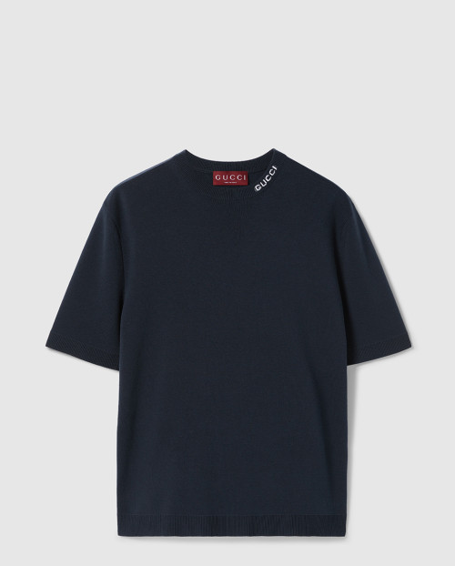 [GUCCI-구찌]인타르시아 실크 코튼 티셔츠 ‎787736