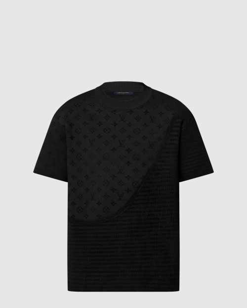 [LOUIS VUITTON-루이비통]그래픽 자카드 쇼트 슬리브드 크루넥 1AHCMP