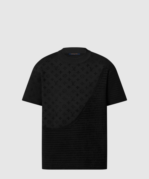 [LOUIS VUITTON-루이비통]그래픽 자카드 쇼트 슬리브드 크루넥 1AHCMP