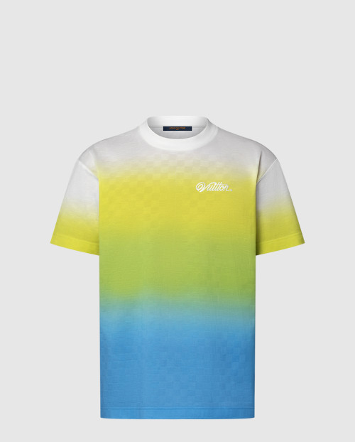 [LOUIS VUITTON-루이비통]다미에 그라디언트 자카드 코튼 티셔츠 1AGTS5