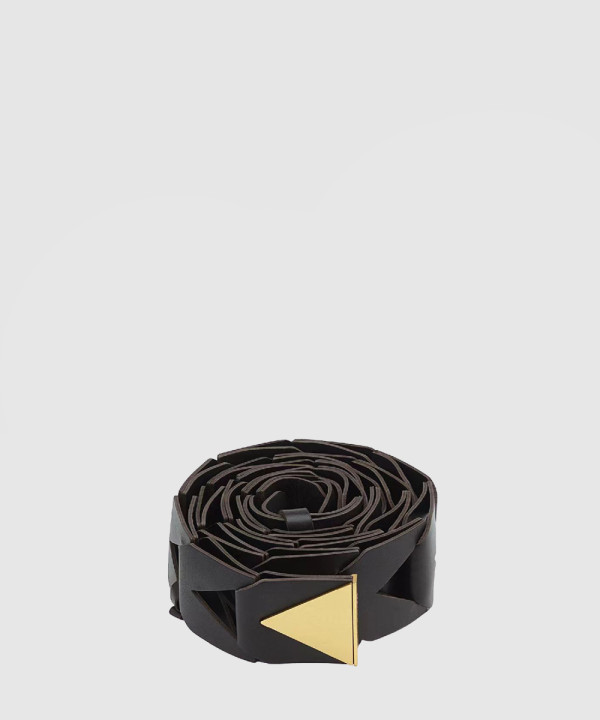 [BOTTEGA-보테가베네타]매끄러운 버클 벨트 632576