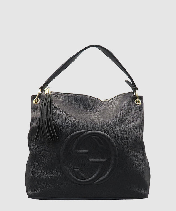 [GUCCI-구찌]GG 레더 태슬 소호 숄더백 408825