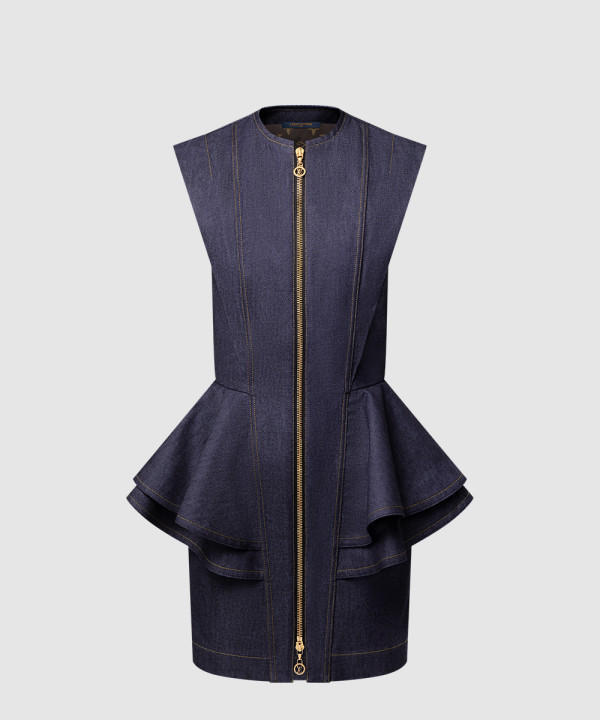 [LOUIS VUITTON-루이비통]데님 플라운스 드레스 1AHGXZ