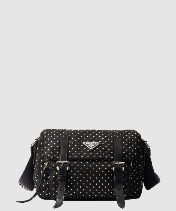 [PRADA-프라다]스터드 장식 리나일론 숄더백 1BD382