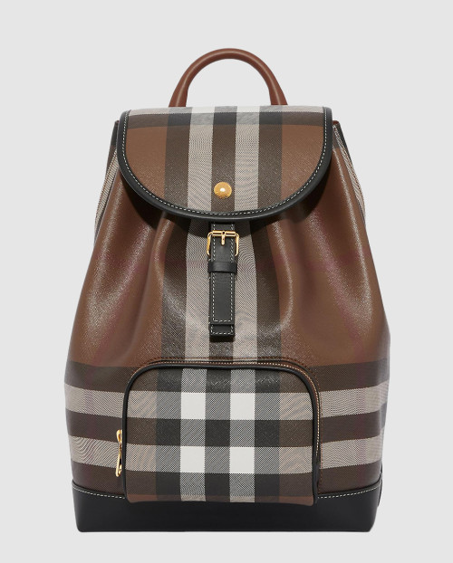 [BURBERRY-버버리]체크 레더 백팩 80585981