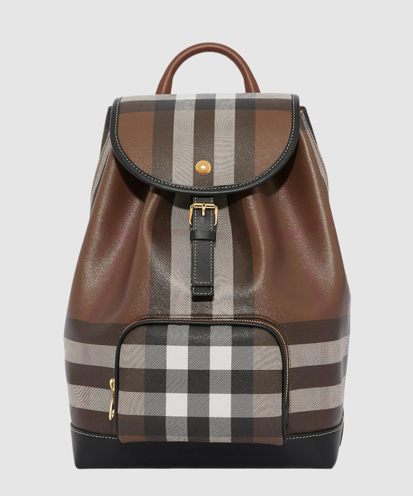 [BURBERRY-버버리]체크 레더 백팩 80585981
