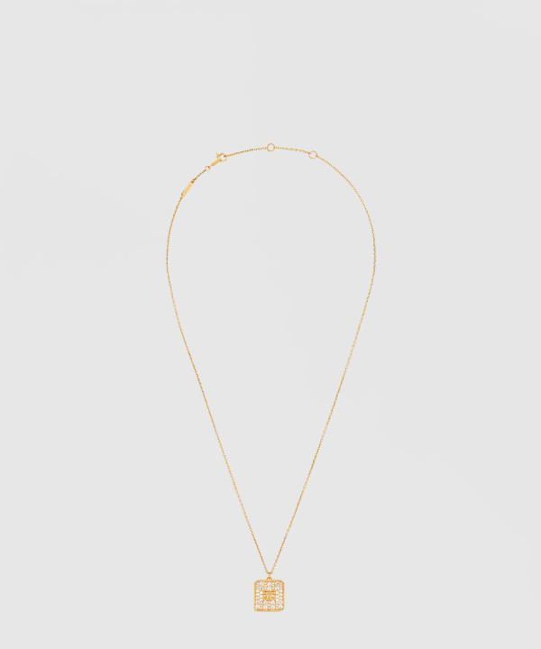 [CELINE-셀린느]스퀘어 큐빅 로고 장식 목걸이 461HN6