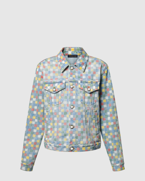 [LOUIS VUITTON-루이비통]다미에 데님 트러커 재킷 1AHBE4