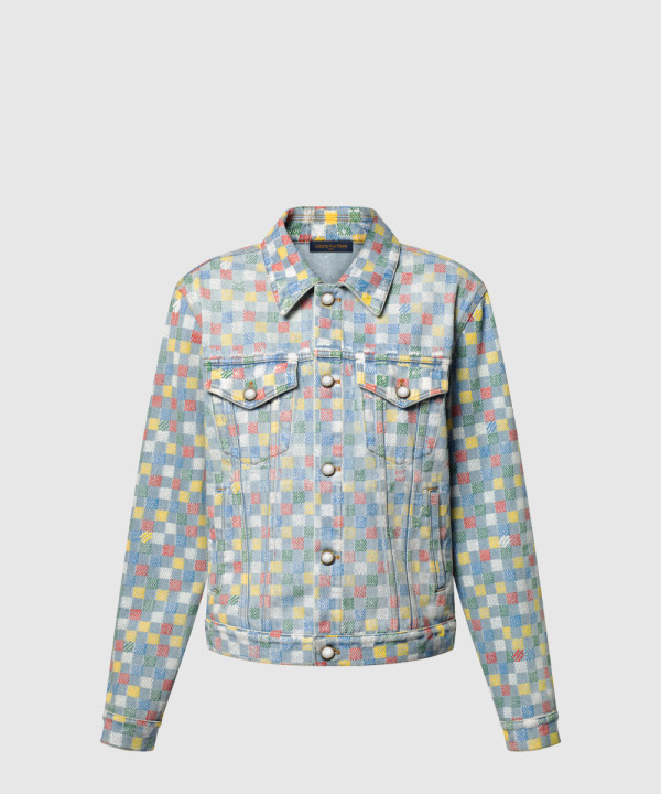 [LOUIS VUITTON-루이비통]다미에 데님 트러커 재킷 1AHBE4