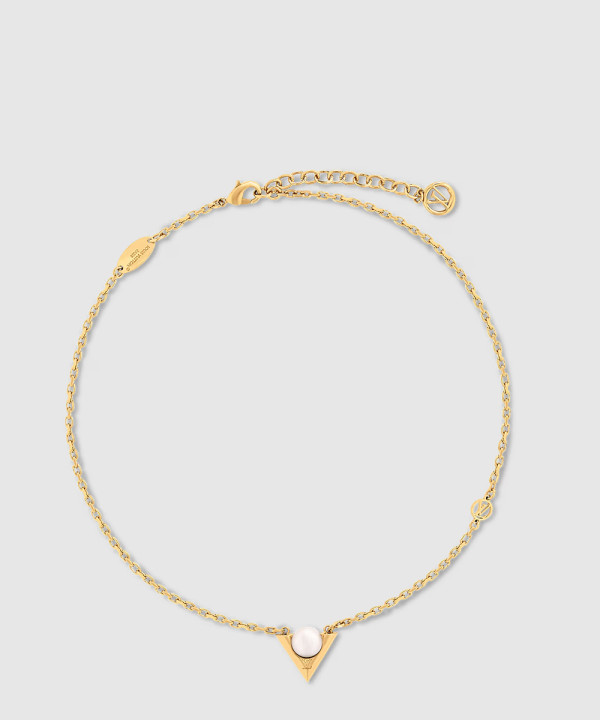 [LOUIS VUITTON-루이비통]V 포 비통  펄 앤드 메탈 목걸이 M02374