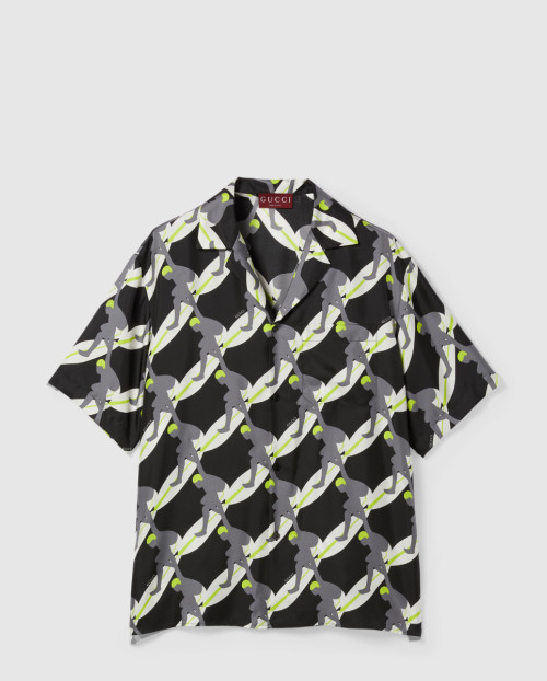 [GUCCI-구찌]프린트 실크 볼링 셔츠 824165