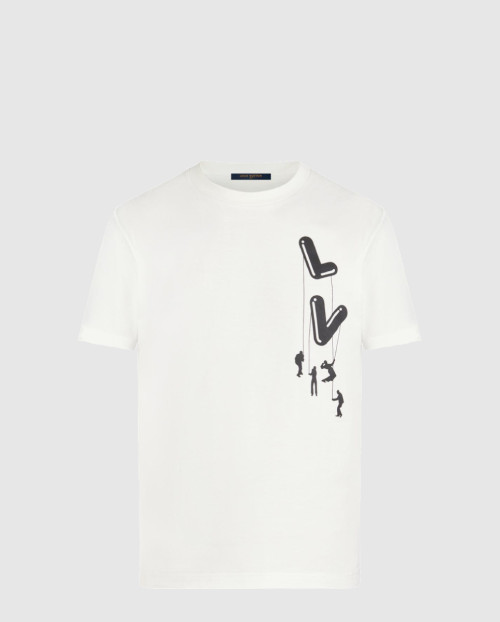 [LOUIS VUITTON-루이비통]플로팅 LV 프린트 티셔츠 1A8P8W