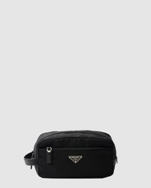 [PRADA-프라다]리나일론 및 사피아노 가죽 여행용 파우치 2NA819