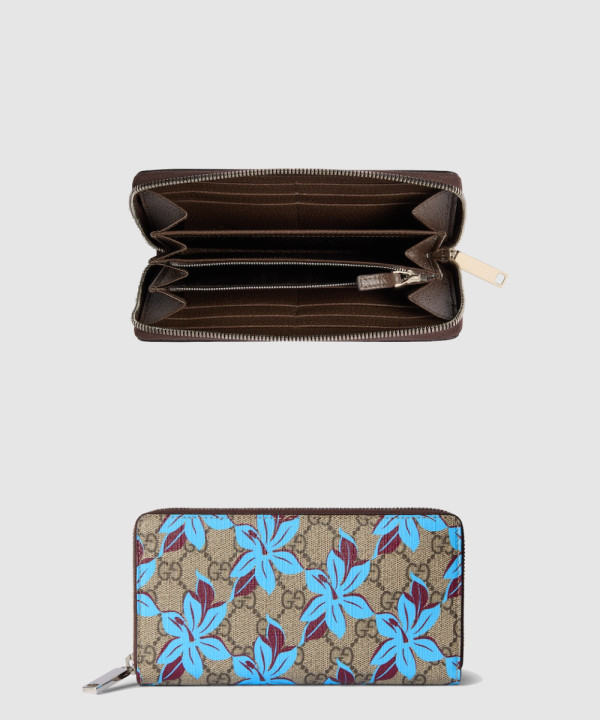 [GUCCI-구찌]GG 프린트 집 어라운드 지갑 841150