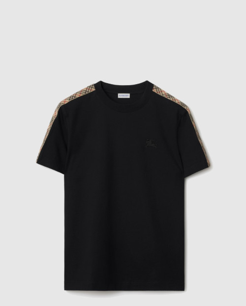 [BURBERRY-버버리]체크 트리밍 코튼 티셔츠 81062481