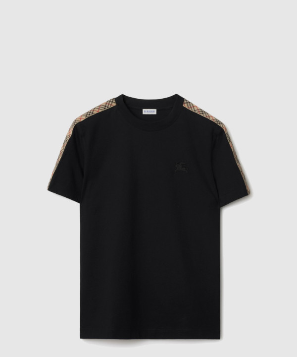 [BURBERRY-버버리]체크 트리밍 코튼 티셔츠 81062481