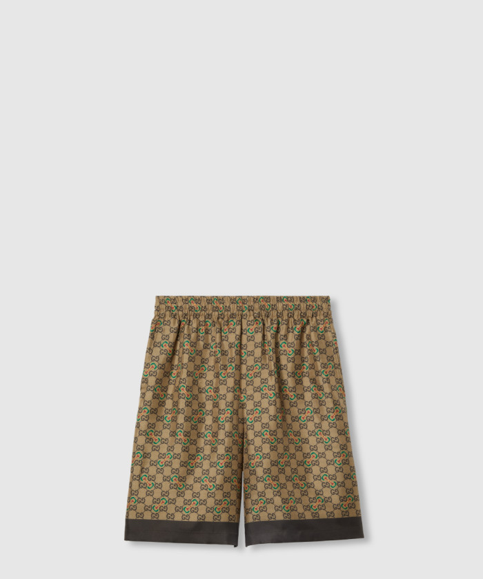 레플리카|이미테이션 gucci-구찌gg-홀스빗-프린트-트윌-실크-쇼츠-798619