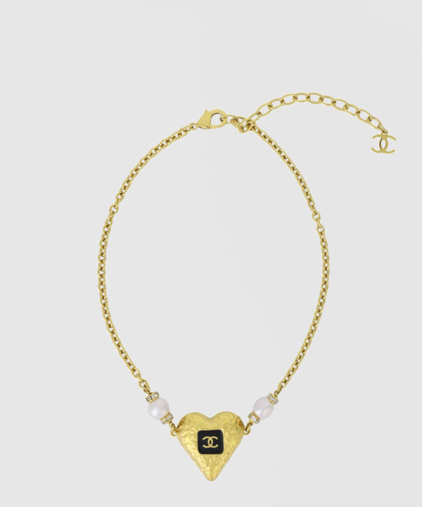 [CHANEL-샤넬]하트 장식 목걸이 ABC236