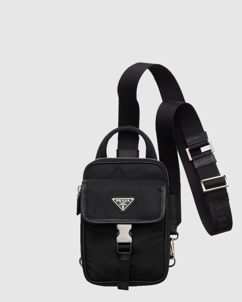 [PRADA-프라다]리나일론 및 사피아노 가죽 스마트폰 케이스 2ZH194