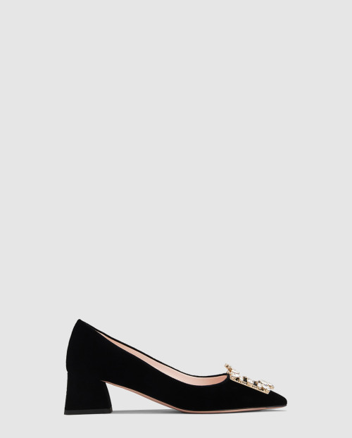 [ROGER VIVIER-로저비비에]브로슈 버클 새틴 펌프스 5102