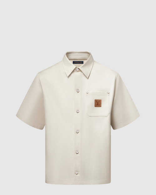 [LOUIS VUITTON-루이비통]실크 블렌드 쇼트 슬리브드 셔츠 1AHCHW