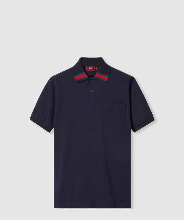 [GUCCI-구찌]웹 코튼 폴로 셔츠 795174