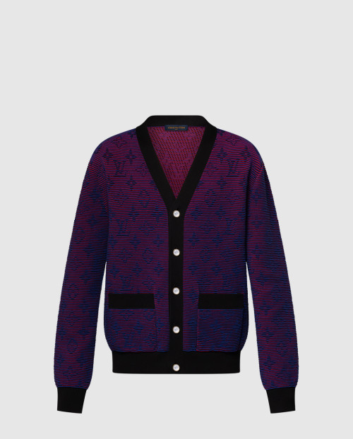 [LOUIS VUITTON-루이비통]옵티컬 모노그램 자카드 가디건 1AGTKS