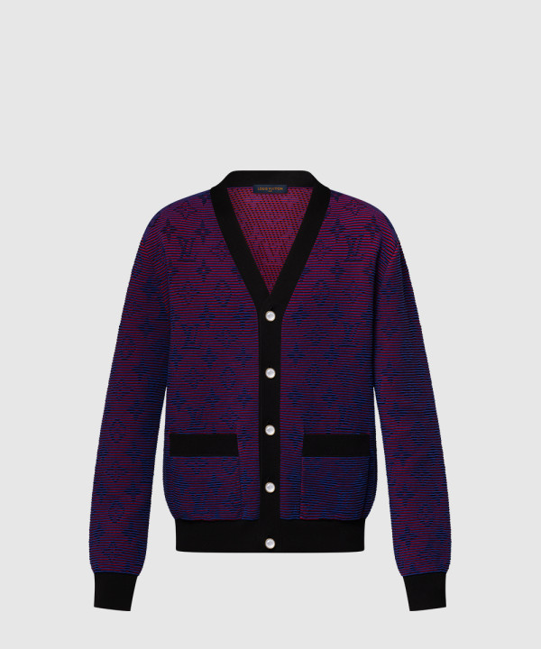 [LOUIS VUITTON-루이비통]옵티컬 모노그램 자카드 가디건 1AGTKS