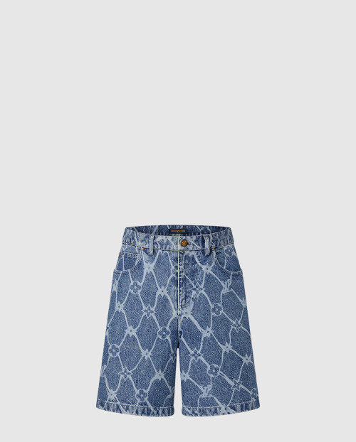 [LOUIS VUITTON-루이비통]모노그램 프린티드 데님 쇼츠 1AFQFF