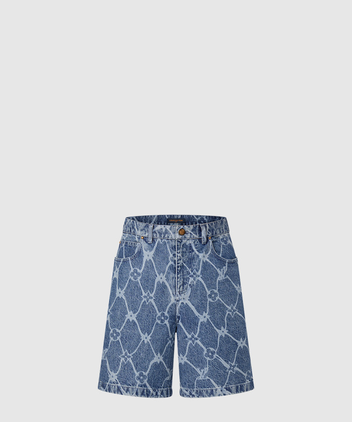 레플리카|이미테이션 louis-vuitton-루이비통모노그램-프린티드-데님-쇼츠-1afqff-1