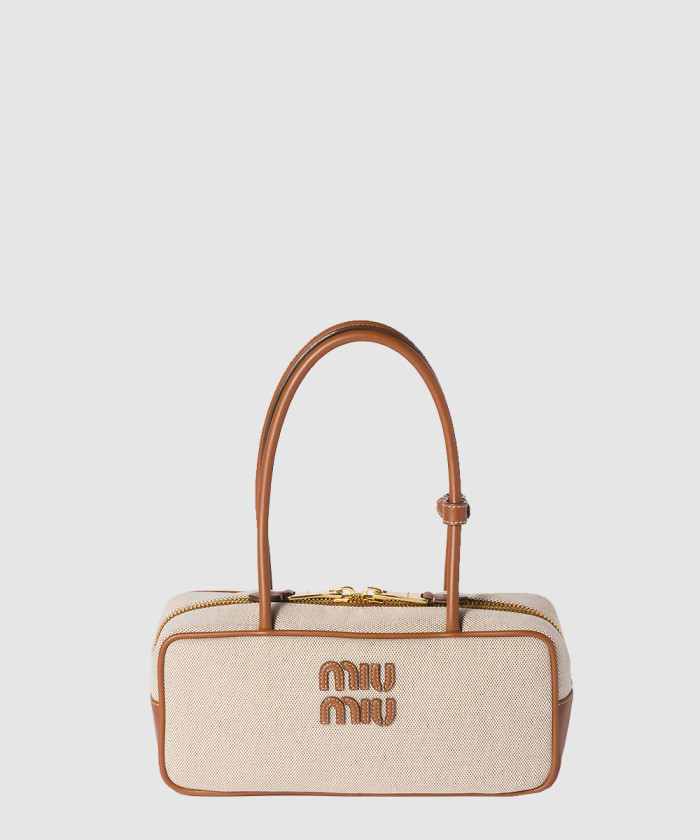 레플리카|이미테이션 miumiu-미우미우캔버스-및-가죽-보-백-5bb173