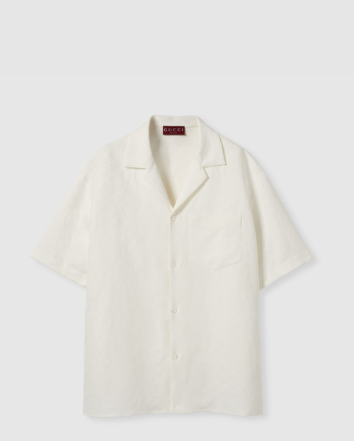 [GUCCI-구찌]리넨 블렌드 GG 캔버스 셔츠 814694