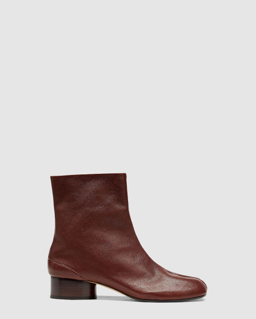 [MARGIELA-마르지엘라]Tabi 빈티지 가죽 발목 부츠 T2148